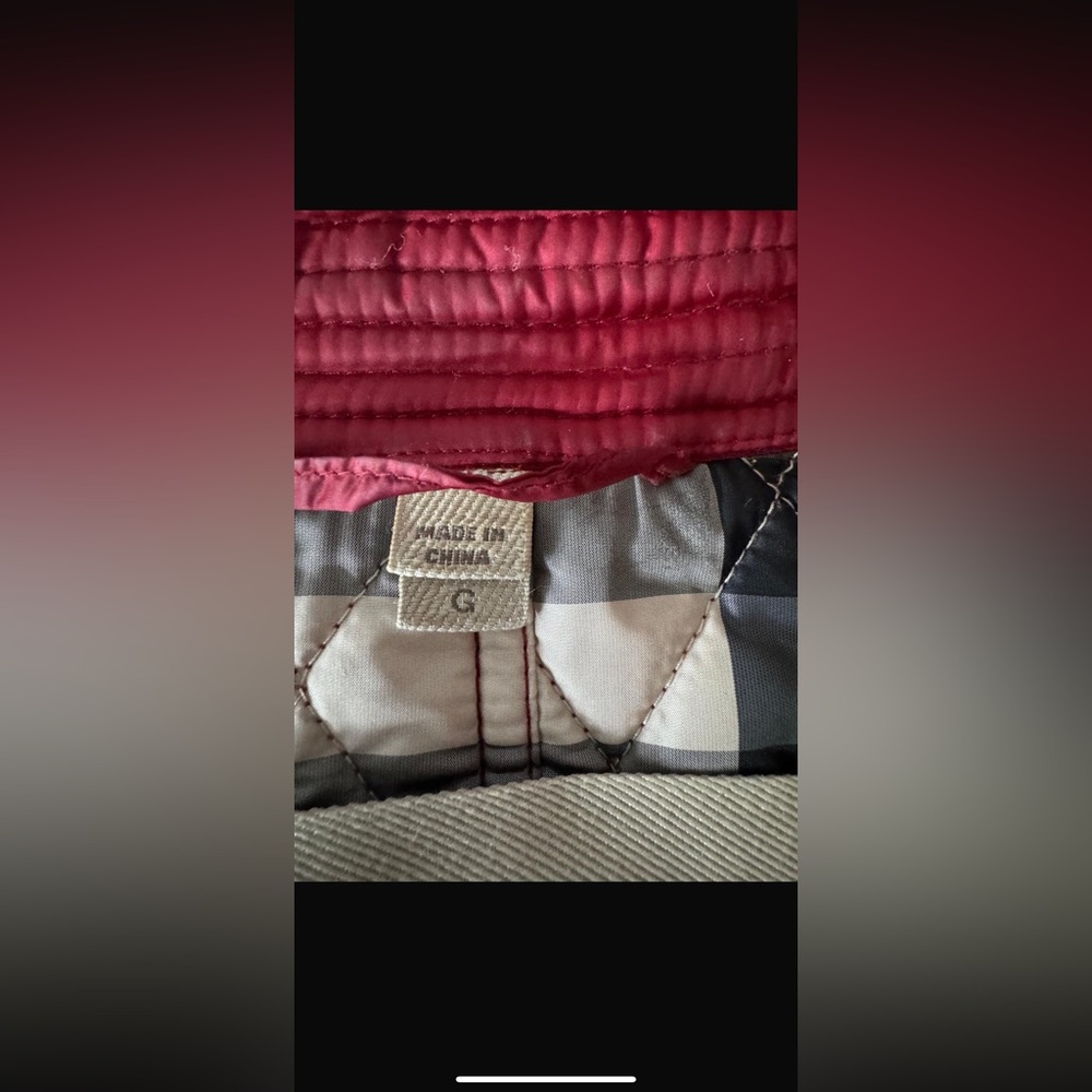 Red Burberry Quilted Medium Jacket - image 7